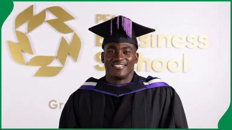 Super Eagles striker Taiwo Awoniyi graduates from PFA Business School